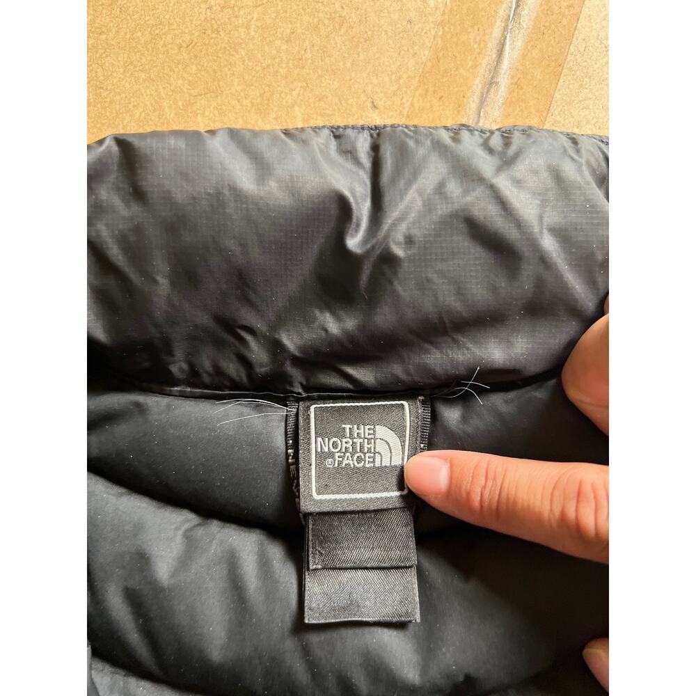 The North Face Down Puffer Coat Womens Medium Black Long 700 Fill Parka - Picture 8 of 10